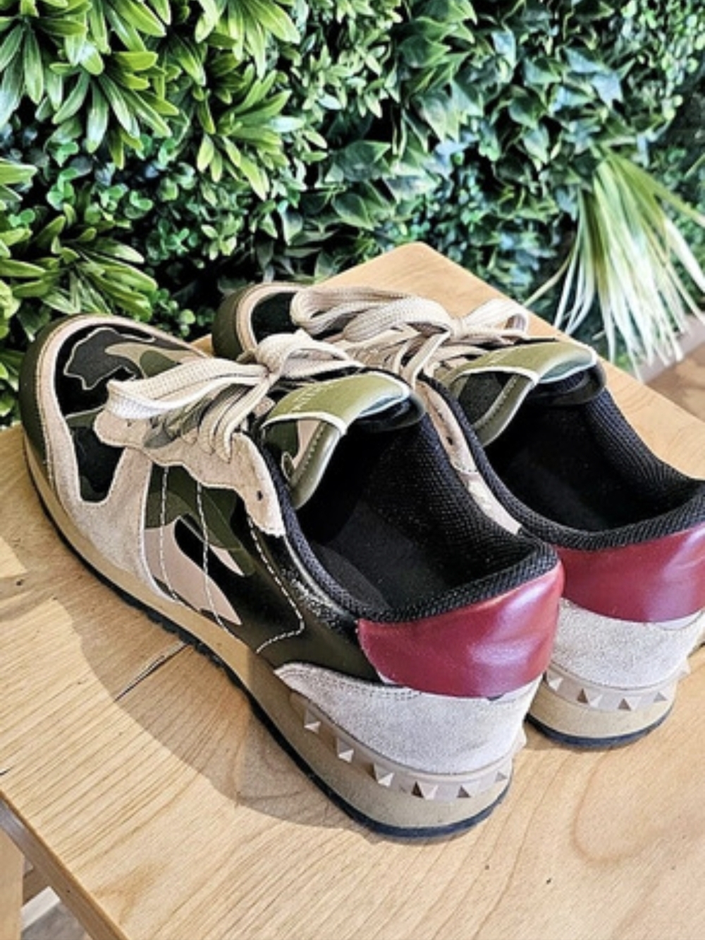 Valentino Camo Sneakers in Green & Black - Picture 5 of 8